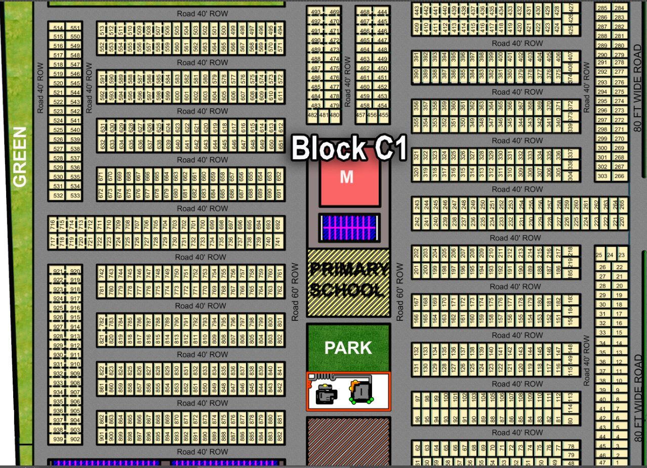 Sector C, Block C1, Plot 2 — block map
