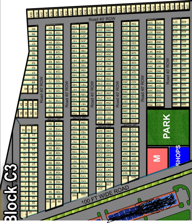 Sector C, Block C3, Plot 1 — block map