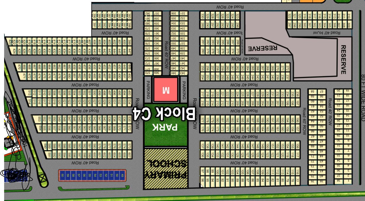 Sector C, Block C4, Plot 1 — block map