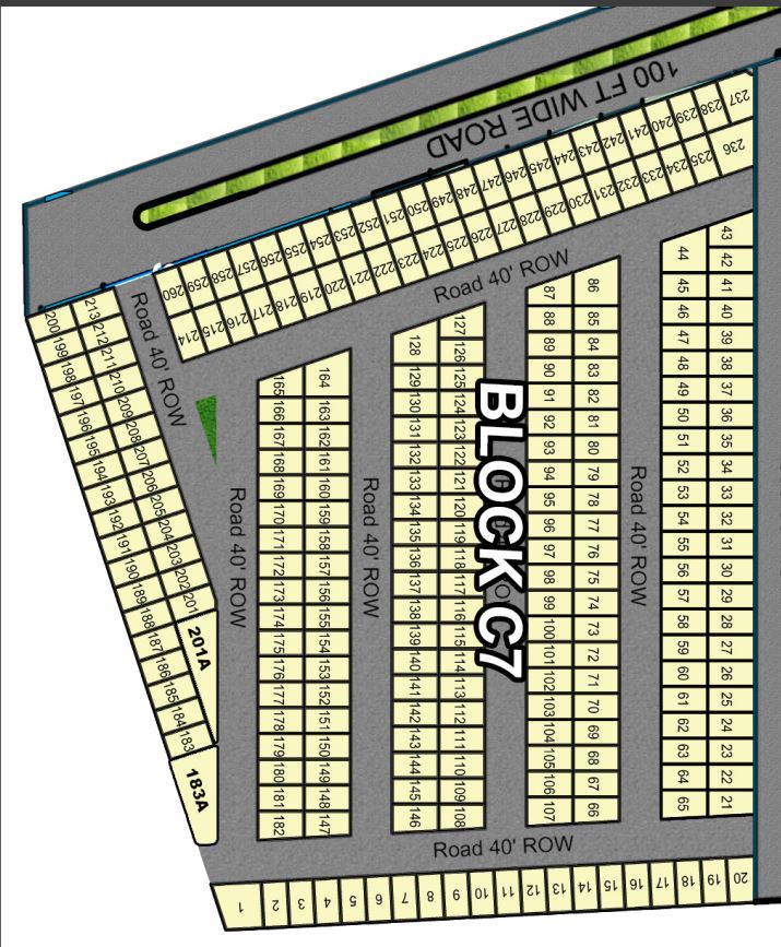 Sector C, Block C7, Plot 1 — block map