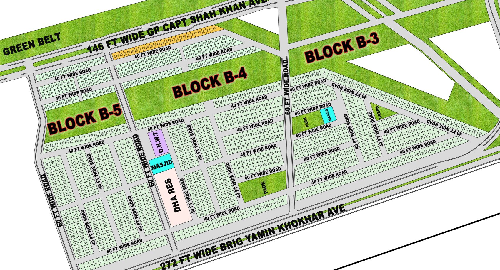 Sector B, Block B-4, Plot 1 — block map
