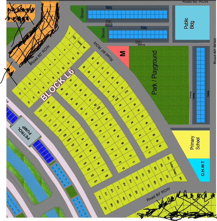 Sector L, Block L6, Plot 1 — block map