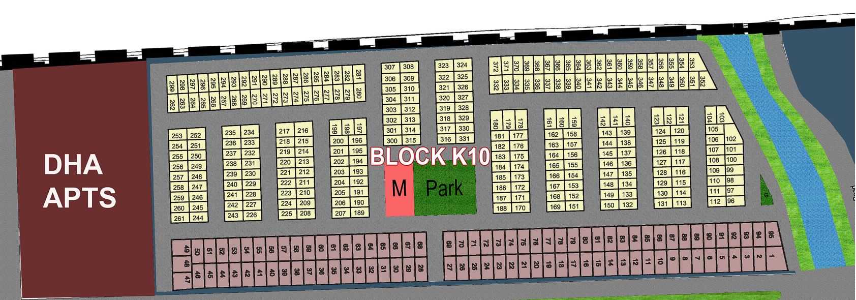 Sector K, Block K10, Plot 1 — block map