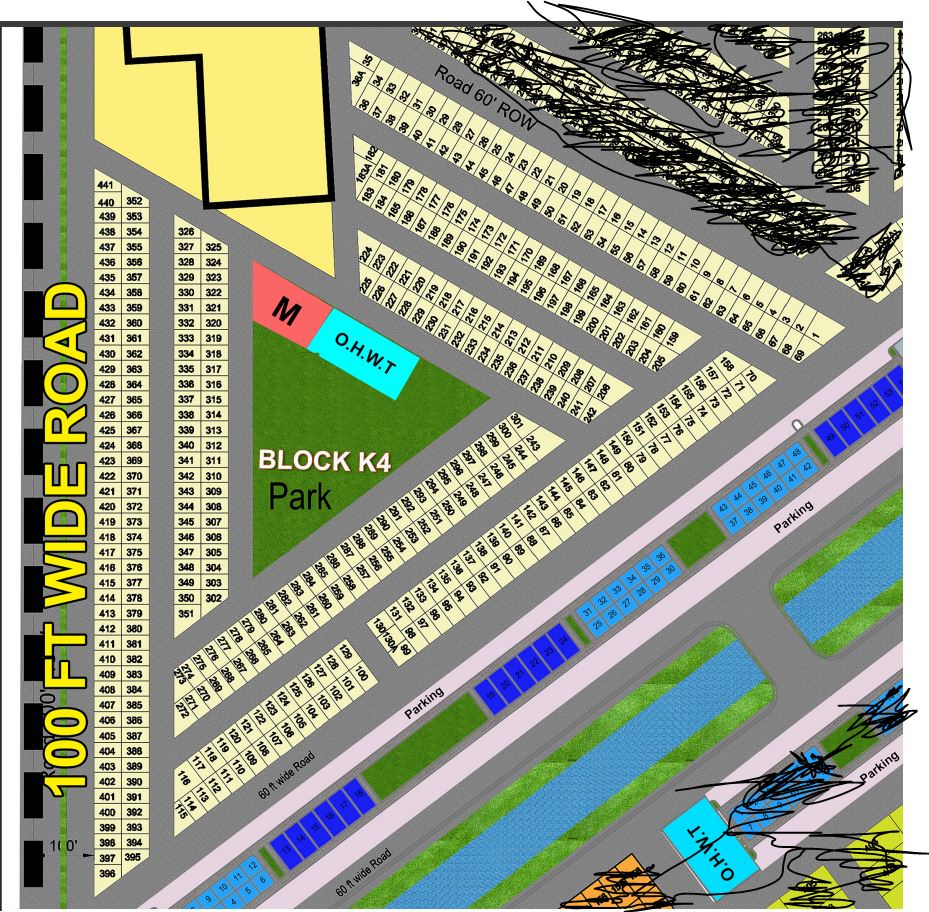 Sector K, Block K4, Plot 1 — block map