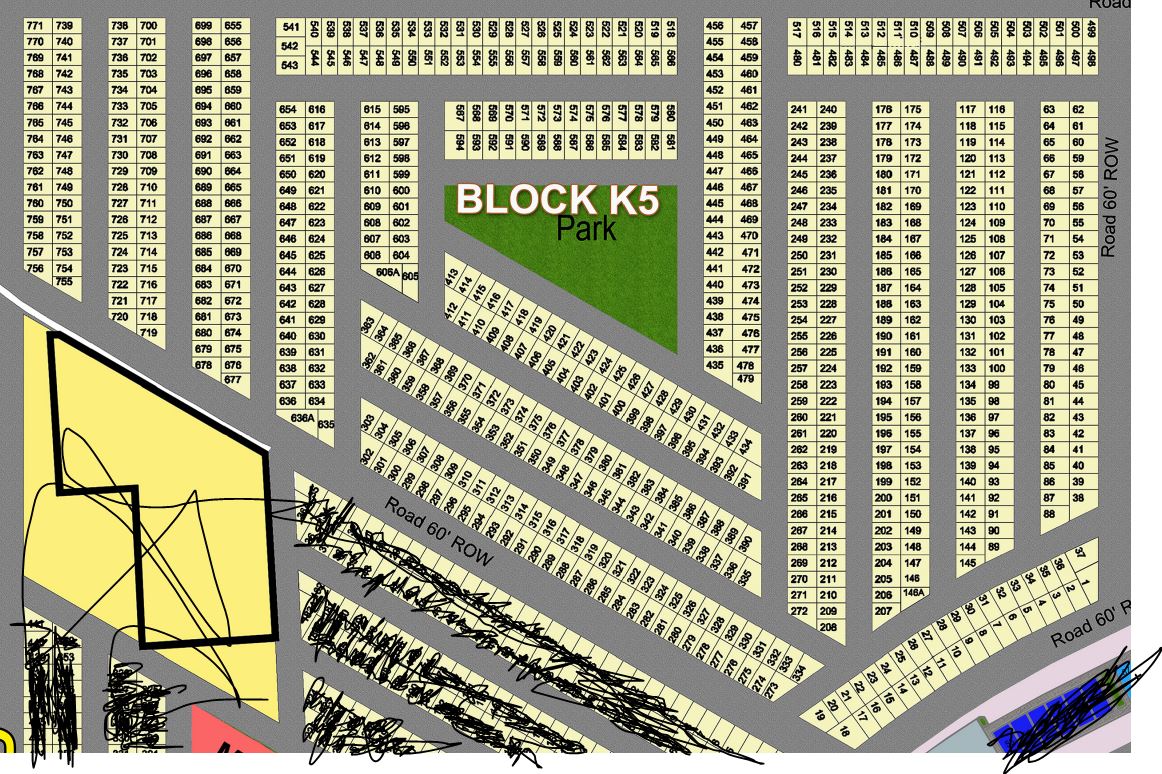 Sector K, Block K5, Plot 1 — block map
