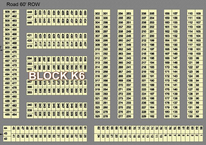 Sector K, Block K6, Plot 1 — block map