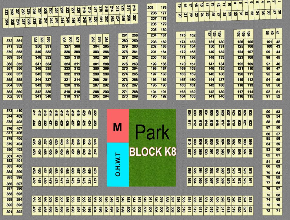 Sector K, Block K8, Plot 1 — block map