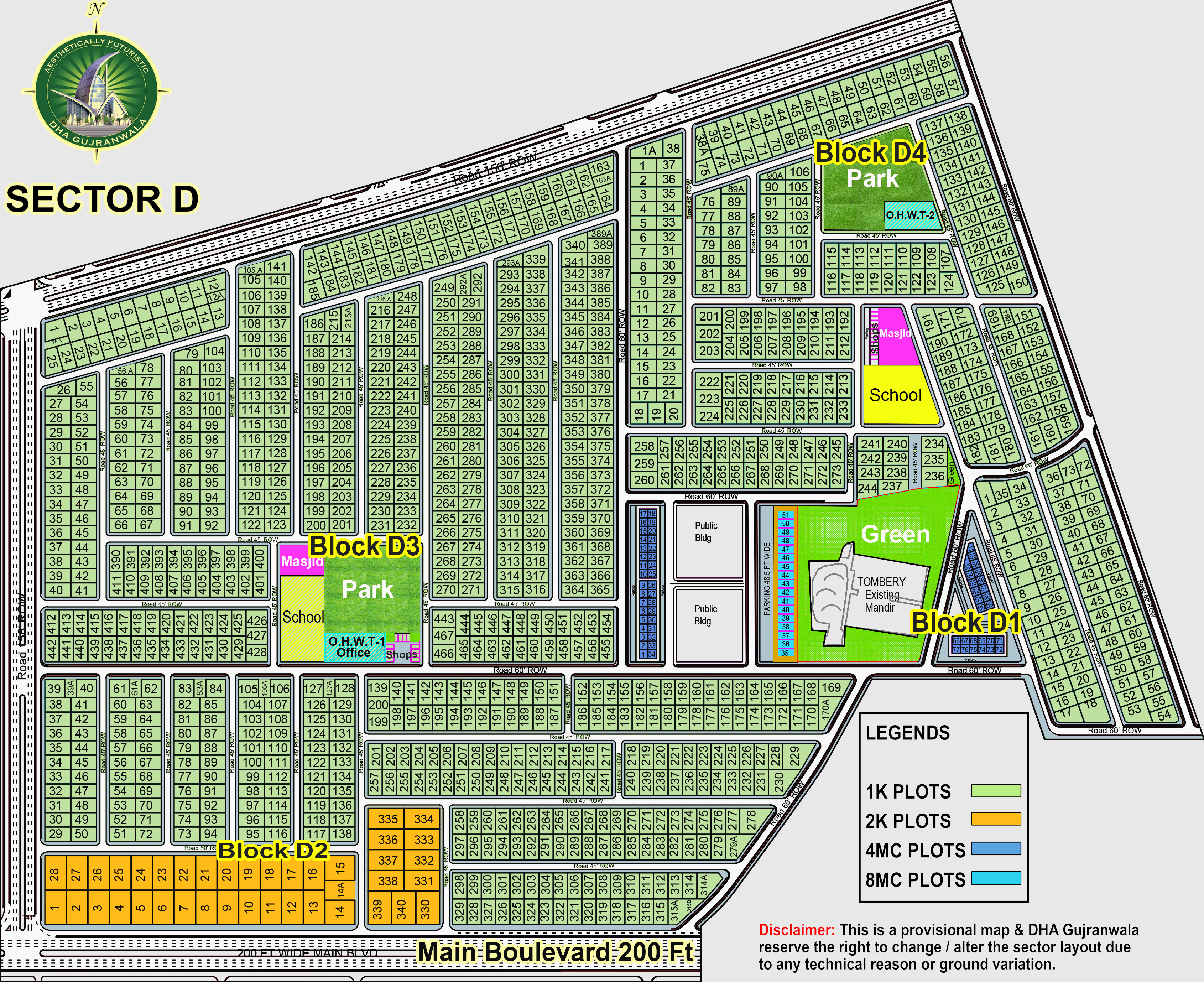 Sector D, Block D-1, Plot 3 — block map