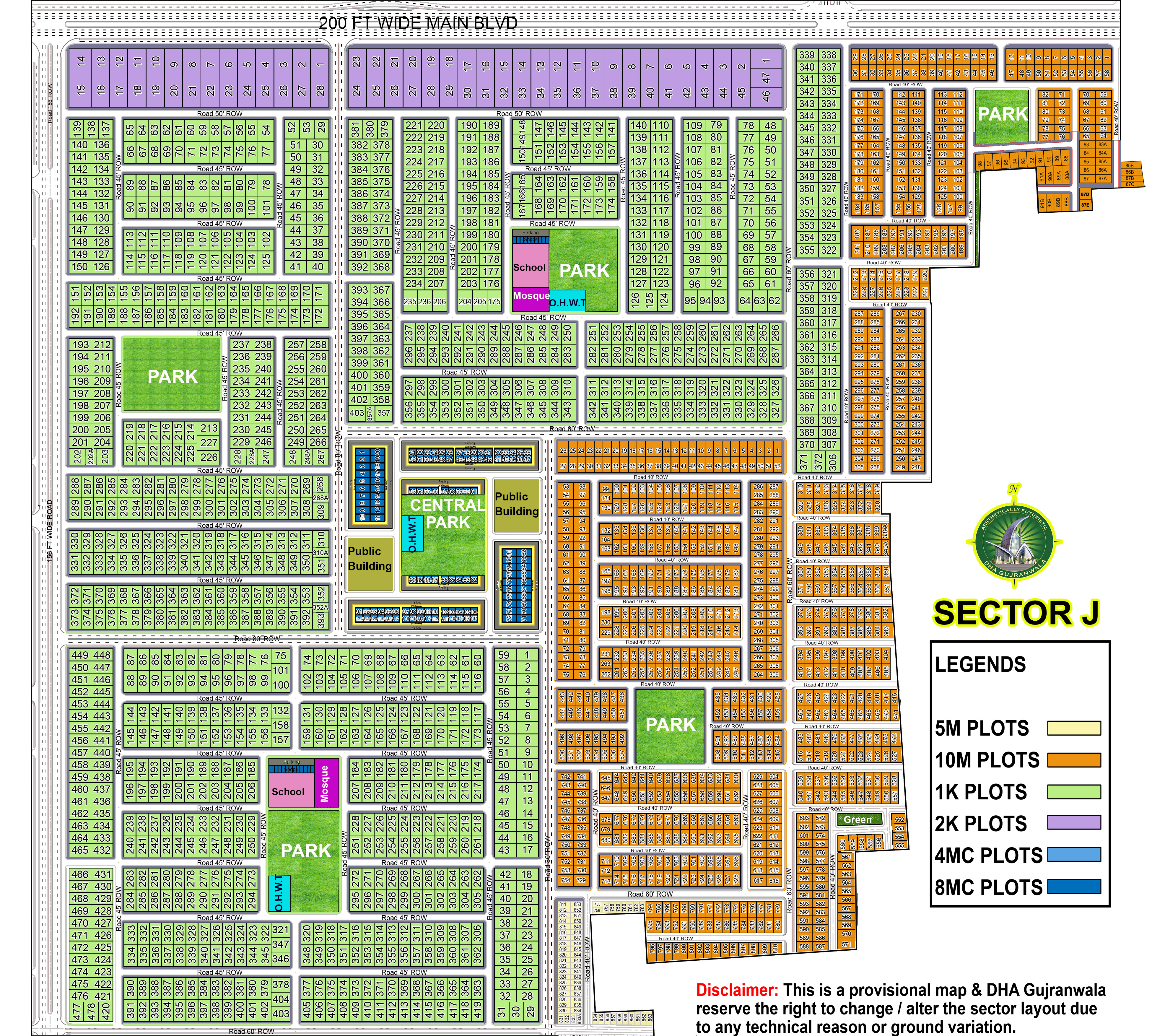 Sector J, Block 10M-Right-Grid, Plot 2 — block map