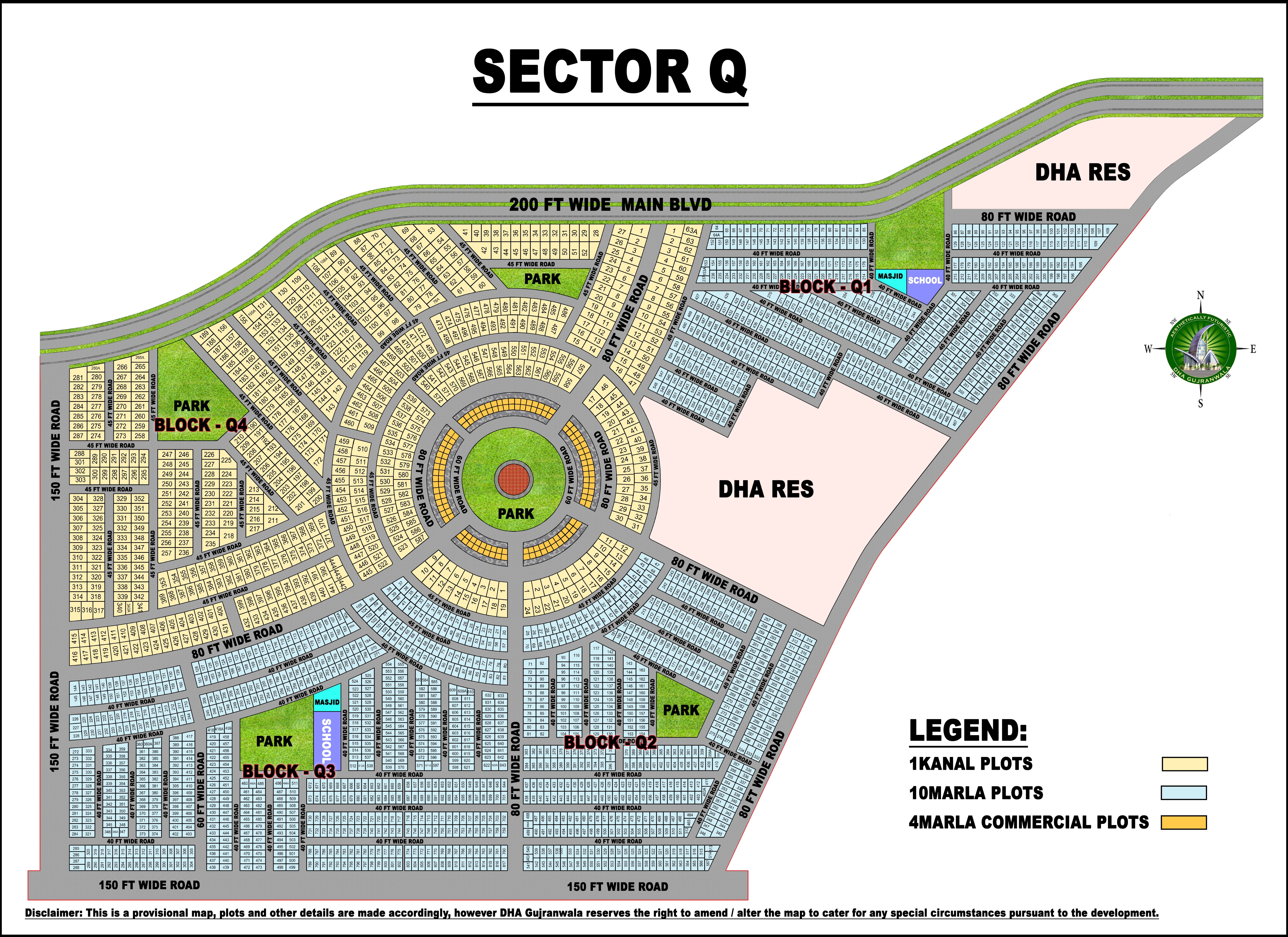 Sector Q, Block Q-Commercial, Plot 3 — block map
