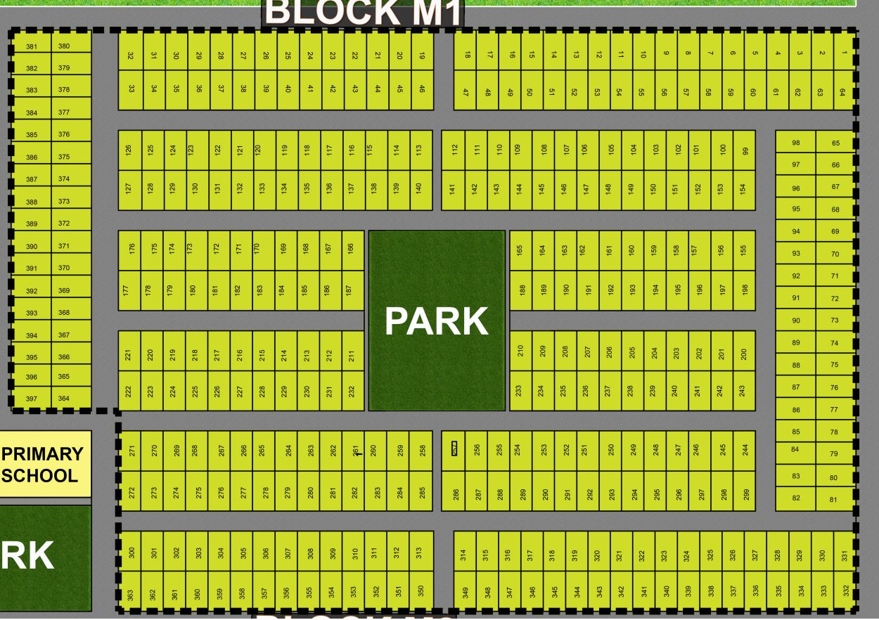 Sector M, Block M-1, Plot 3 — block map