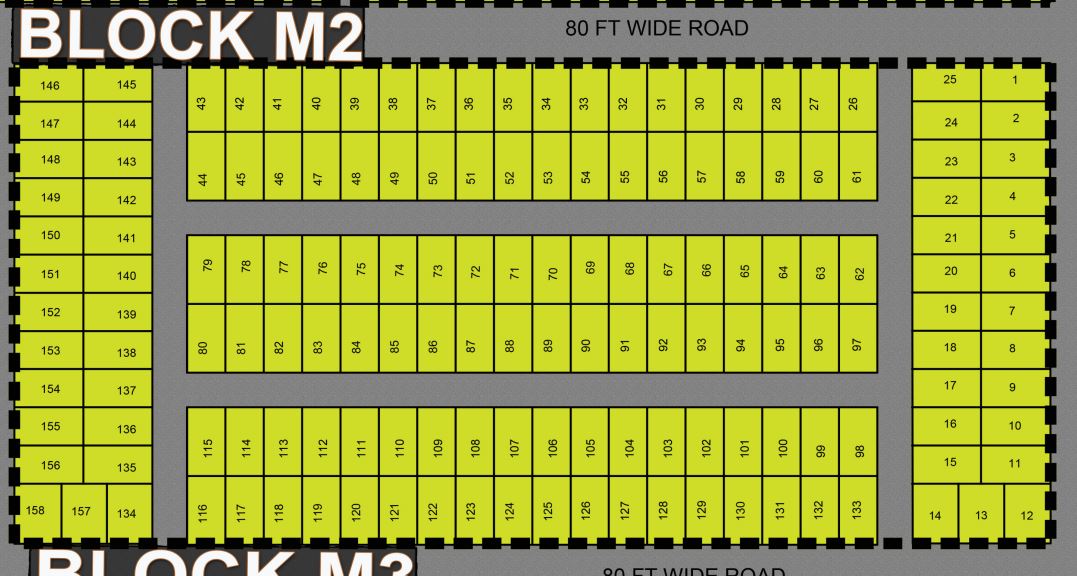 Sector M, Block M-2, Plot 1 — block map