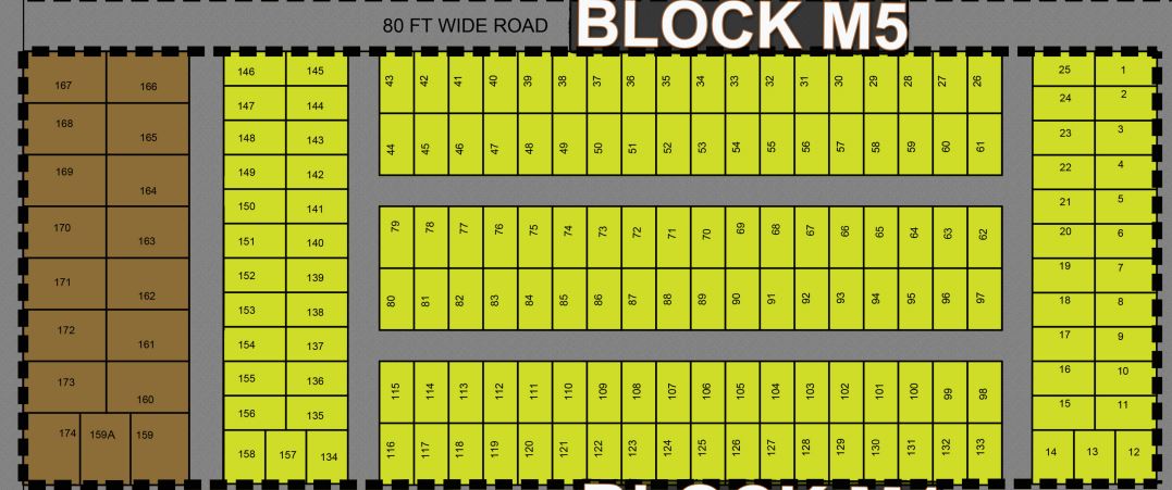 Sector M, Block M-5, Plot 1 — block map