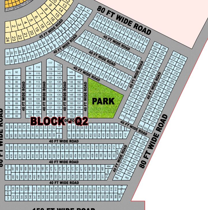 Sector Q, Block Q2, Plot 1 — block map